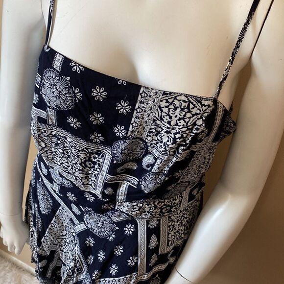 NWT Fashion Nova Paisley Desires Romper - Navy - Picture 11 of 15
